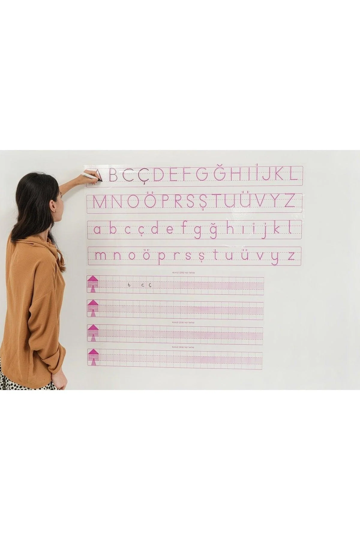 Educational whiteboard set for kids with reusable writing tools