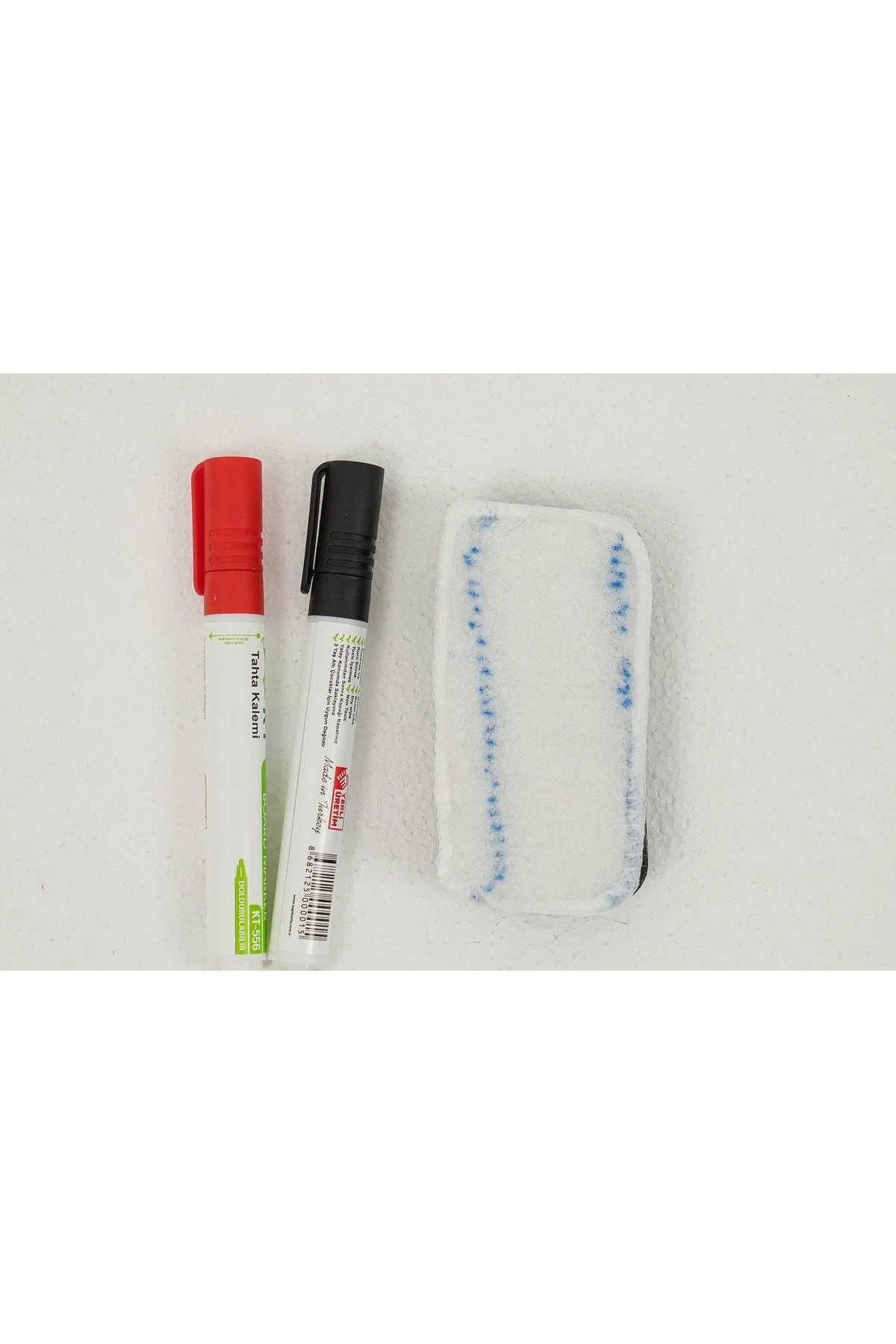 Set of 2 Refillable Whiteboard Pens with Eraser