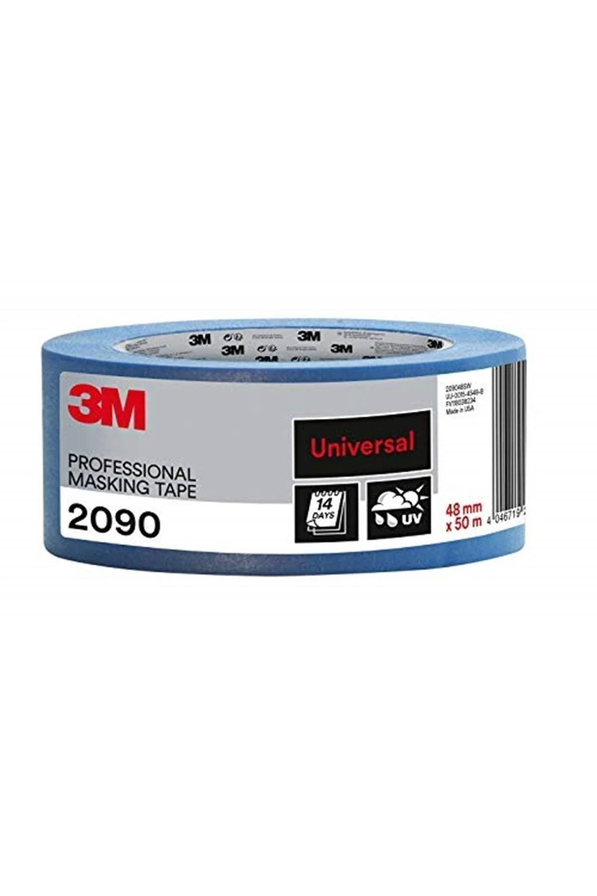 Blue masking tape roll, standard width