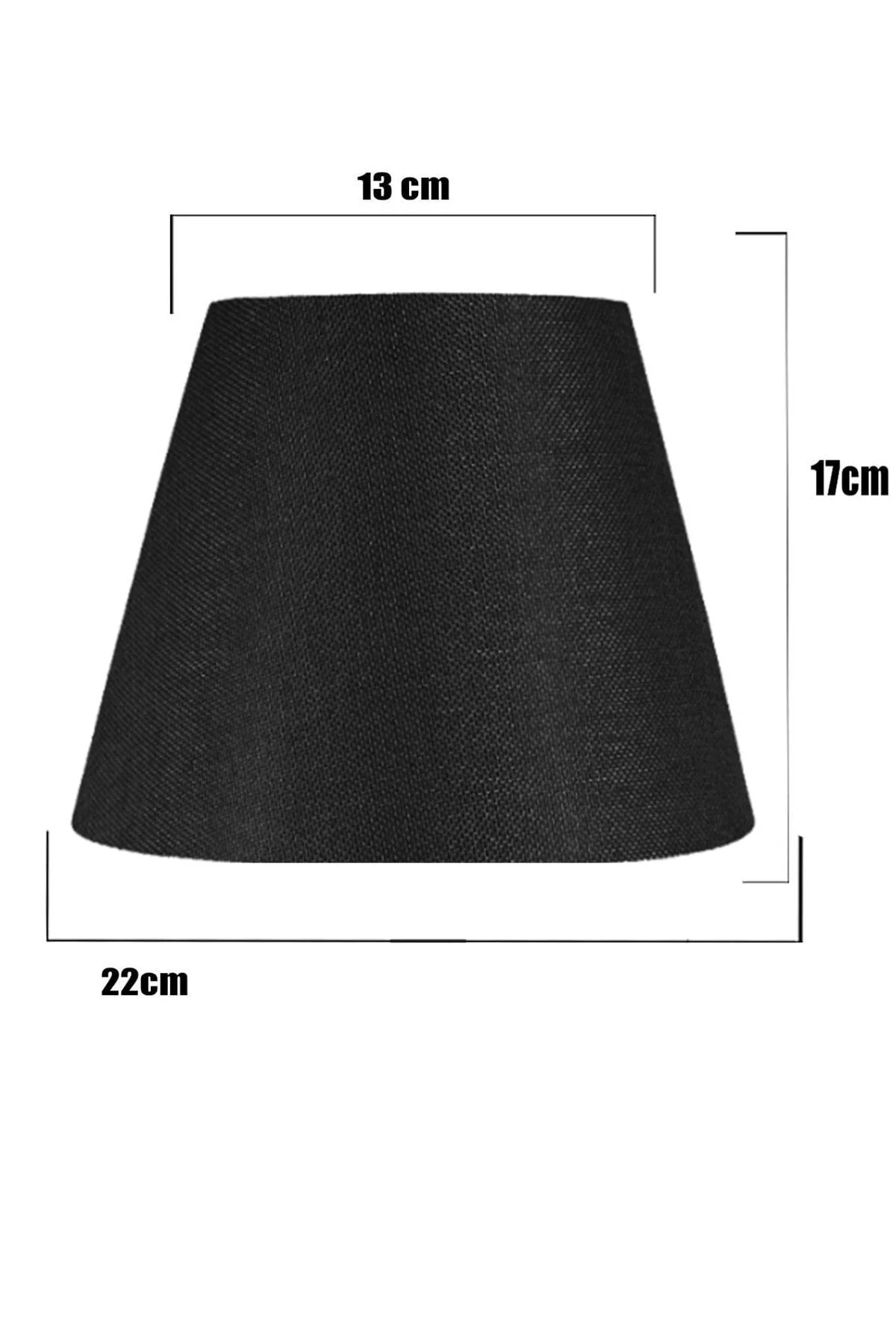 Black PVC lampshade cap for 22 cm diameter shades