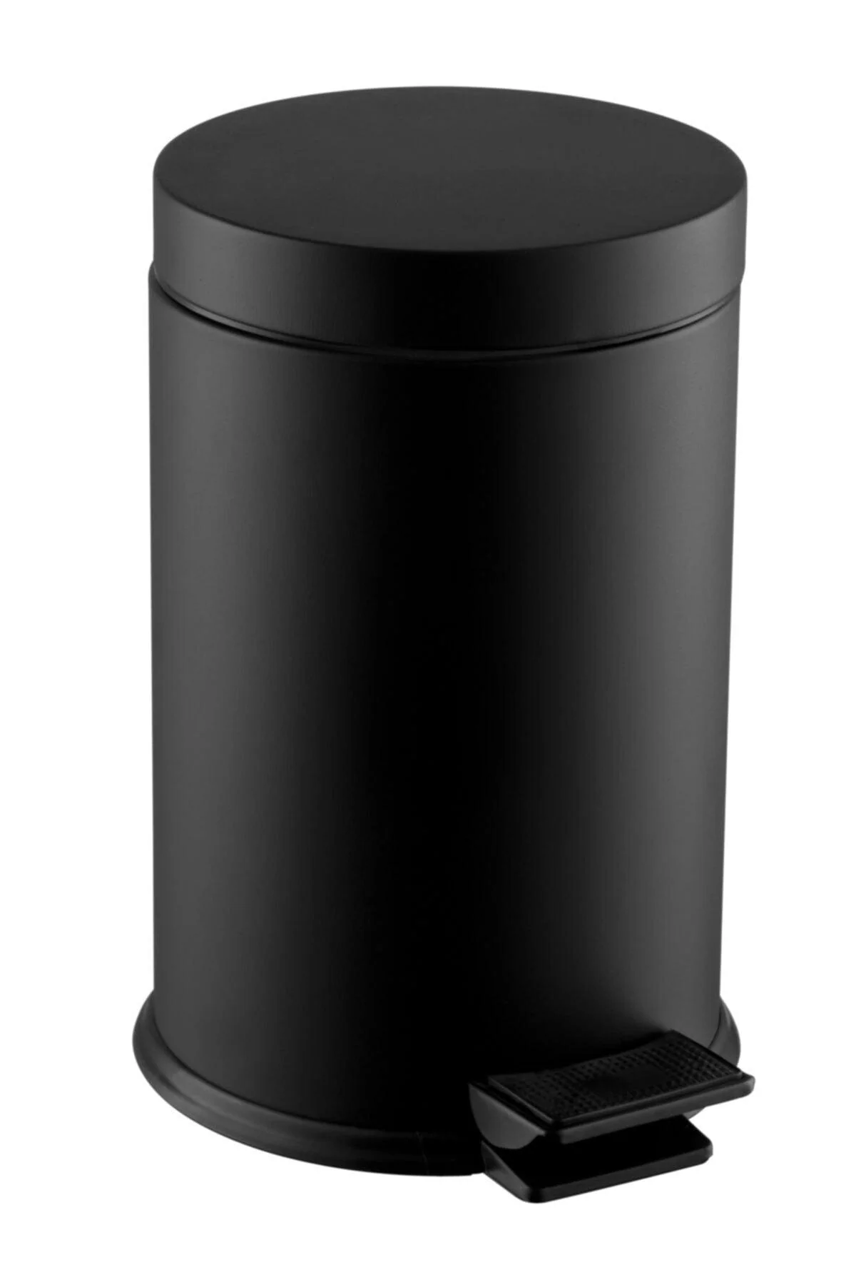 24 cm high black pedal waste bin