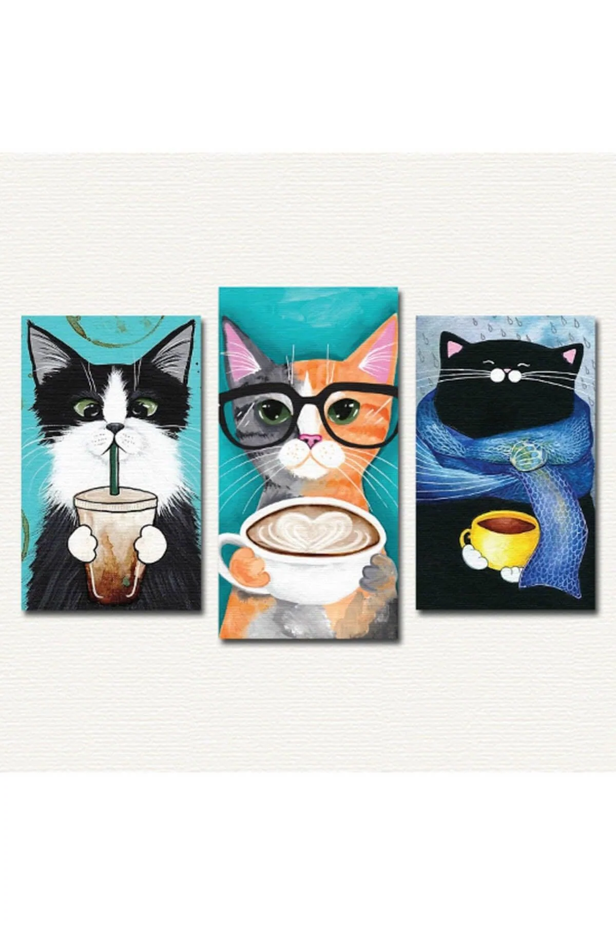 3-Piece Modular Wall Table Set with Adhesive Mount