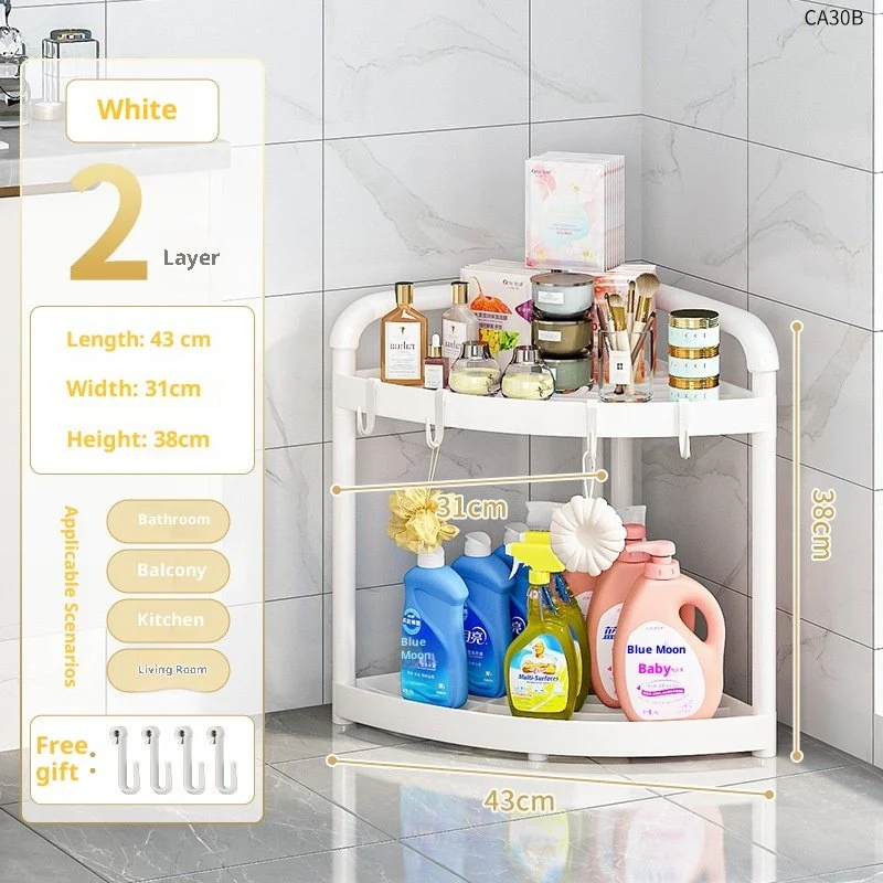 3-Tier Bathroom Storage Rack with Modern Design