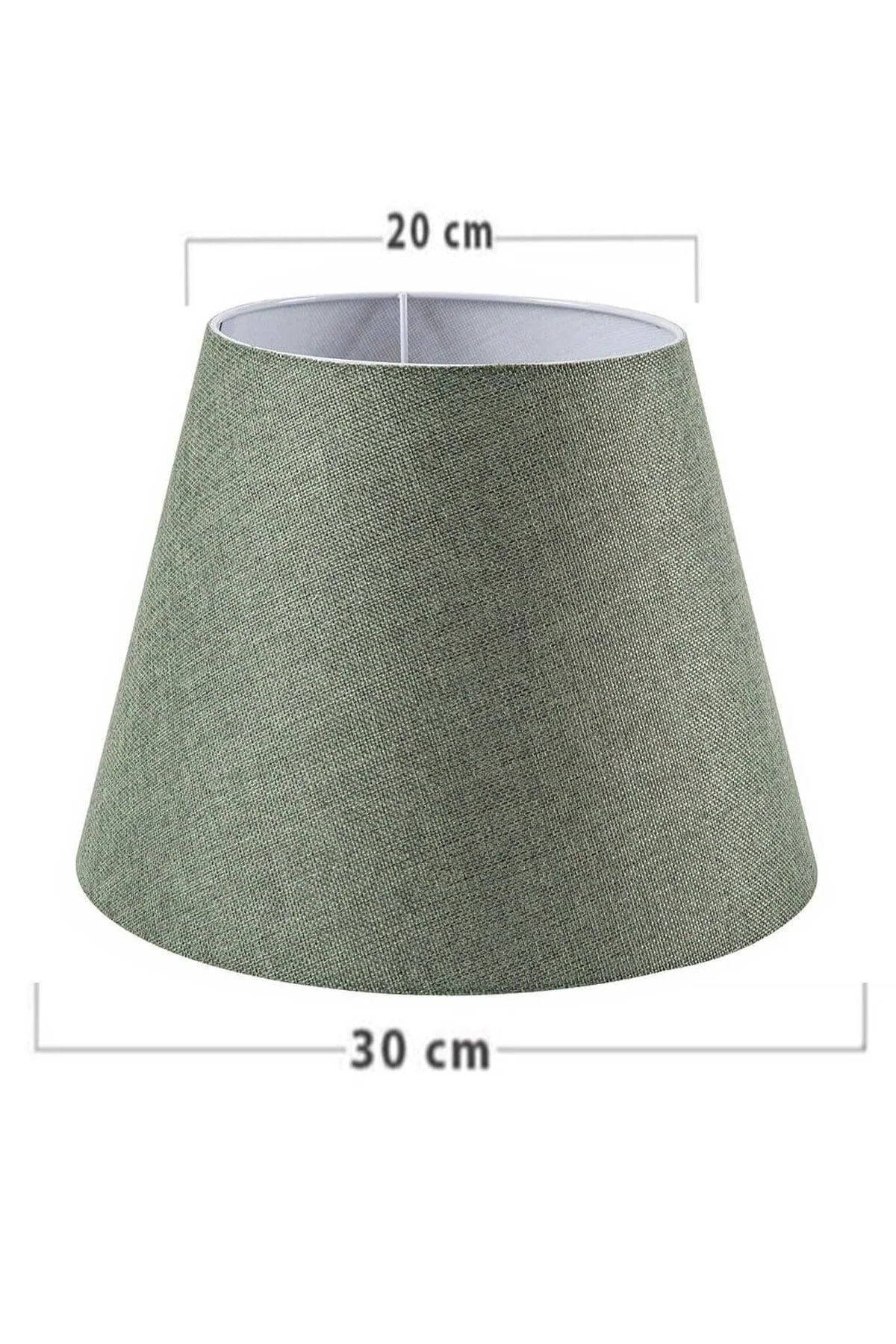 Green conical lampshade 30 cm for pendant and floor lamps