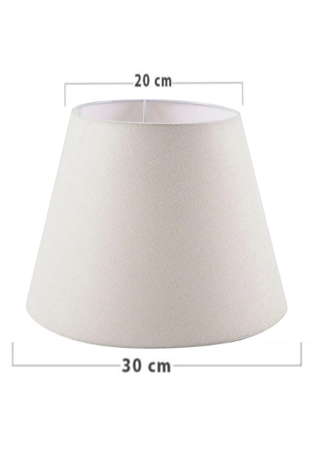 White PVC Conical Lamp Shade – 22 cm Height, Fits Standard E27 Socket