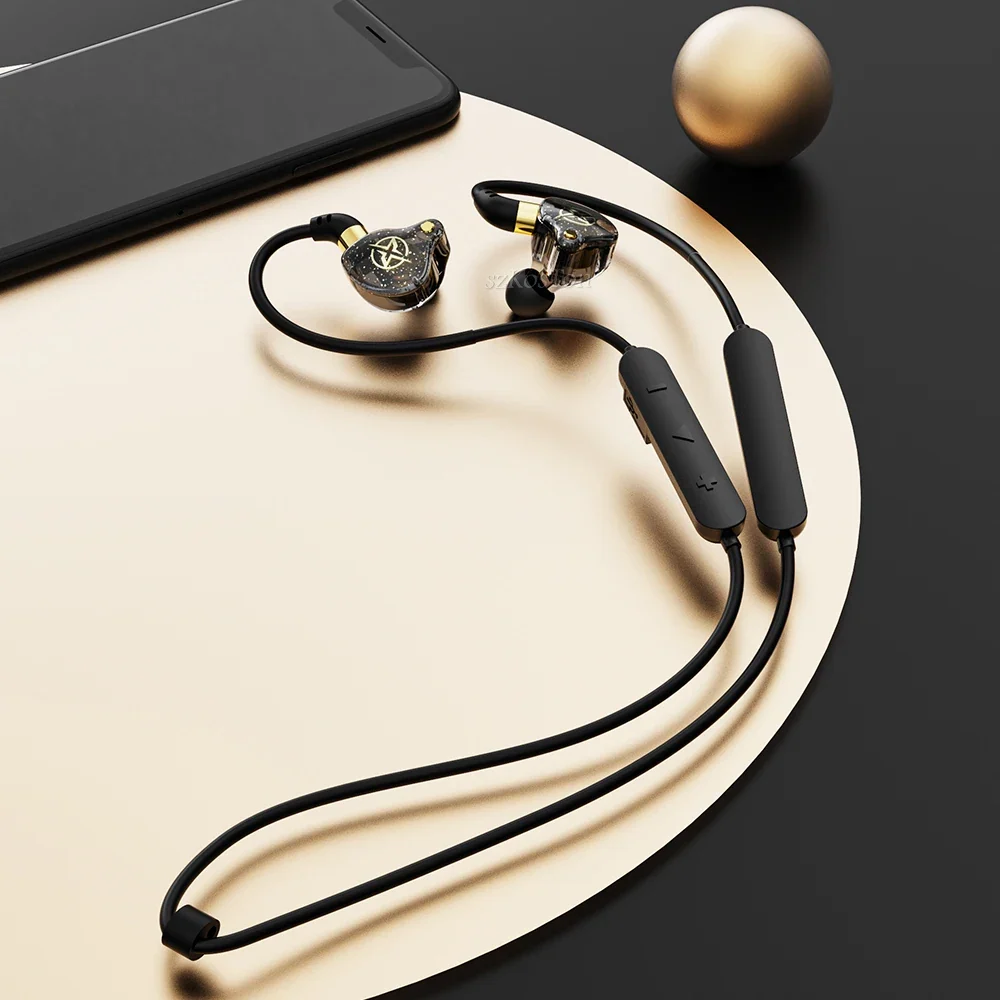 Bluetooth 5.0 sport earphones with noise cancelling and microphone