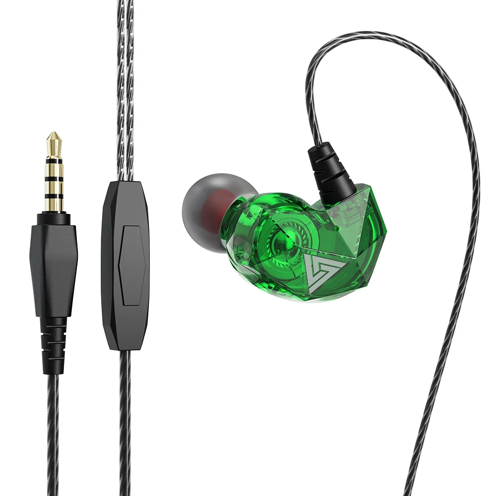 Wired in-ear earphones with copper driver and built-in microphone
