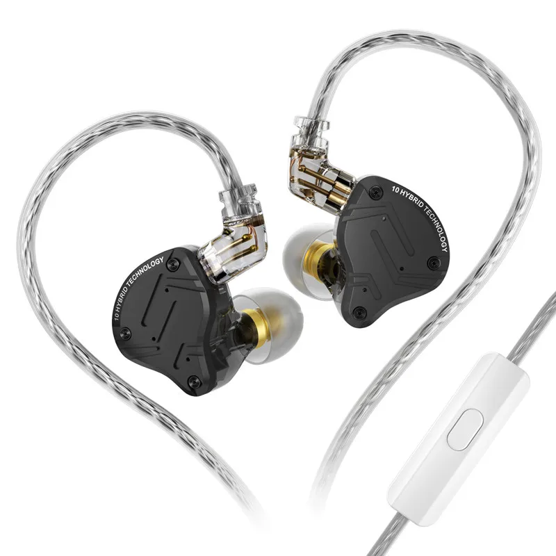 KZ ZS10 PRO X In-Ear Earphones - HiFi Metal Hybrid Bass with 1.2m Cable & Microphone