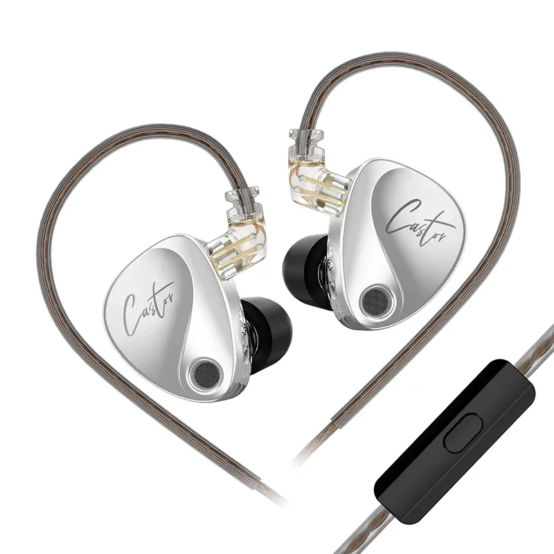 In-ear dynamic headphones with detachable cable for gaming and music