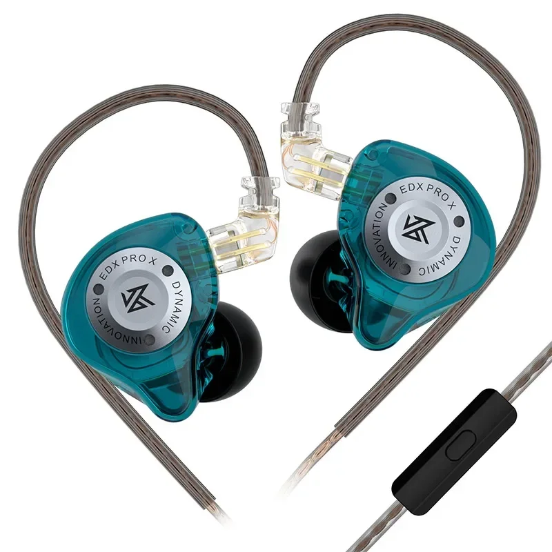 Wired dynamic driver earphones with detachable cable for high-fidelity sound