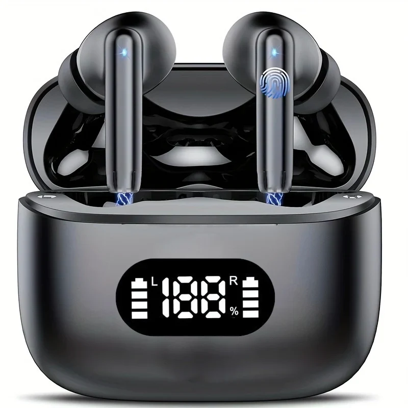 True wireless earbuds with active noise cancellation and transparency mode