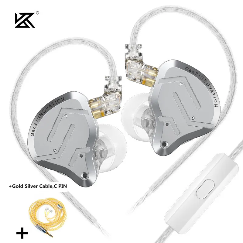 Hybrid in-ear earphones with balanced bass for gaming and sports use
