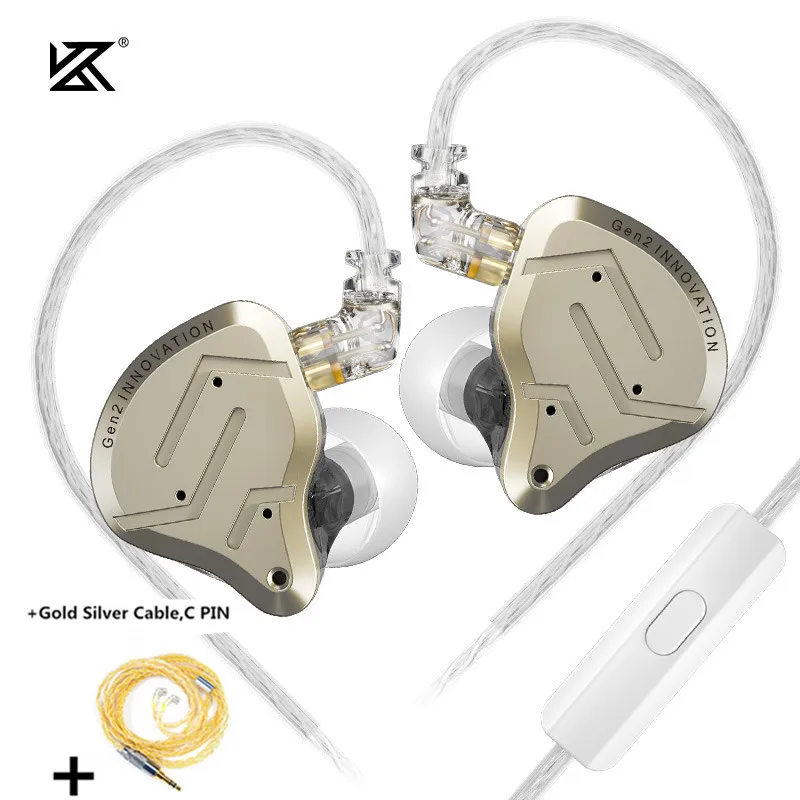 Hybrid in-ear earphones with balanced bass for gaming and sports use