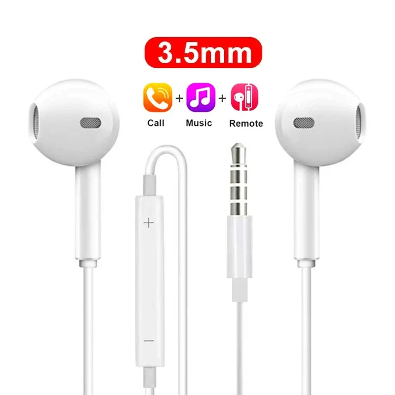 Universal wired in-ear earphones compatible with Xiaomi and Redmi devices