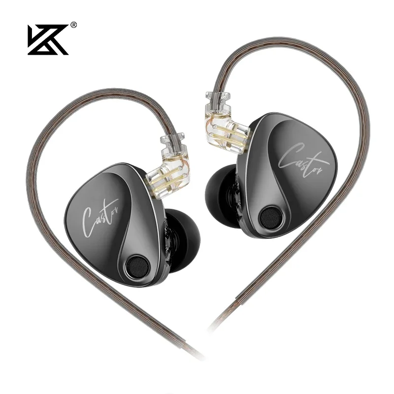 Dual-driver in-ear earphones with tunable bass and secure fit