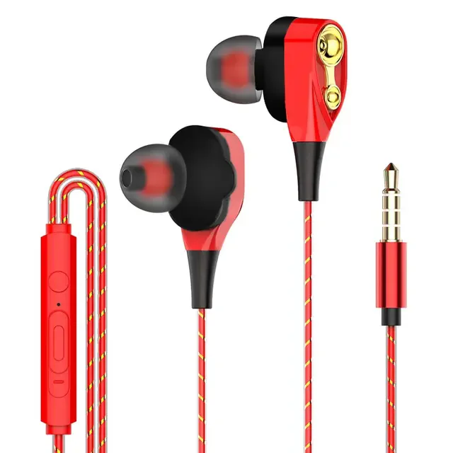 High-fidelity in-ear headphones with dual drivers and deep bass