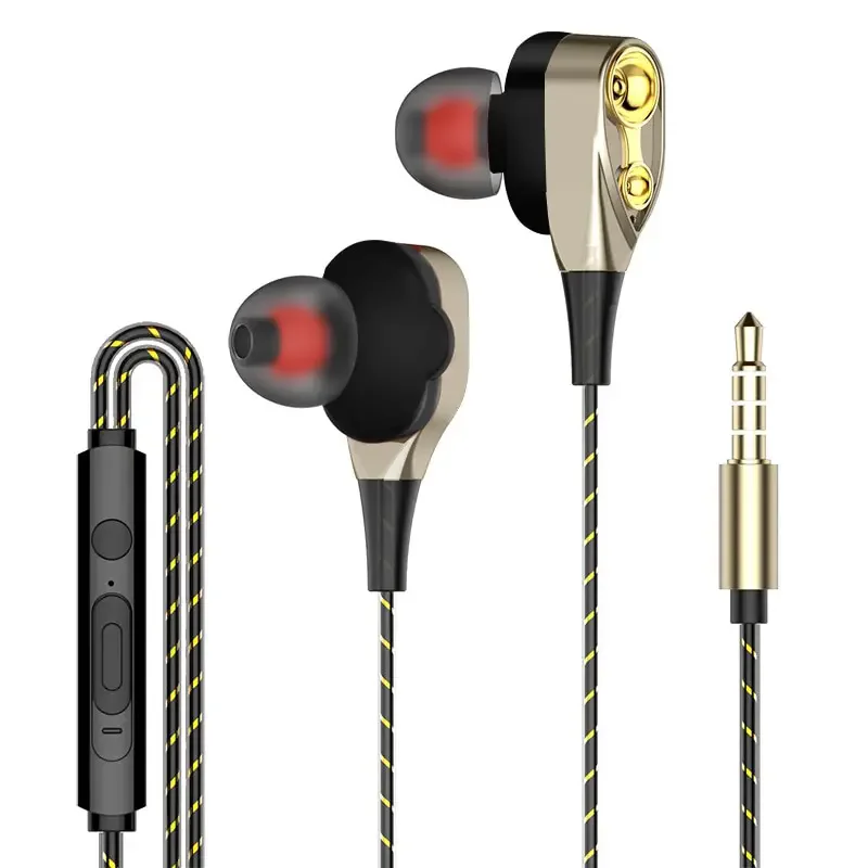 High-fidelity in-ear headphones with dual drivers and deep bass