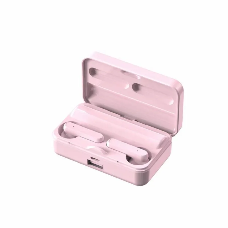 Wireless Bluetooth earbuds with mirror finish and digital display for gaming