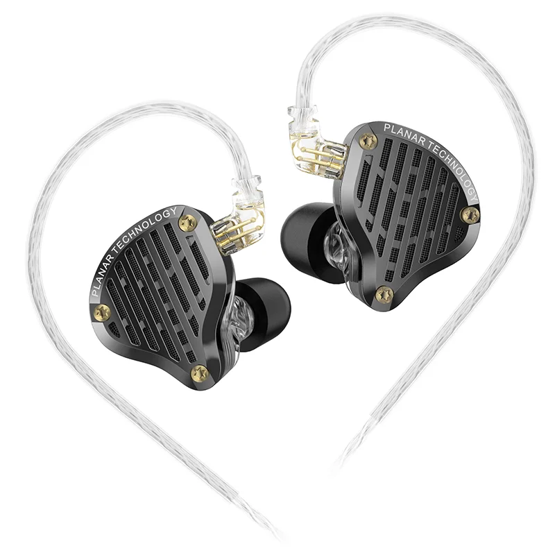 Planar magnetic driver wired earphones with microphones
