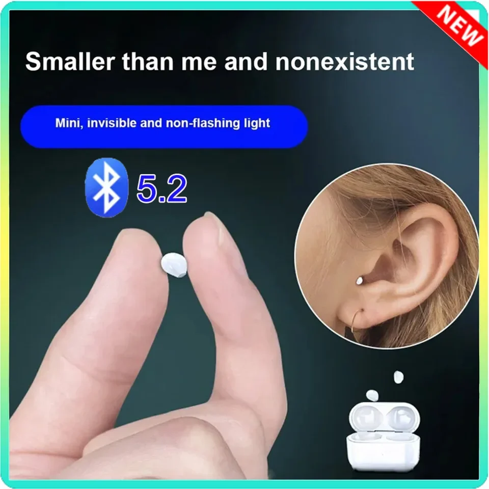 Bluetooth 5.2 sleep earbuds with noise reduction and built-in mic