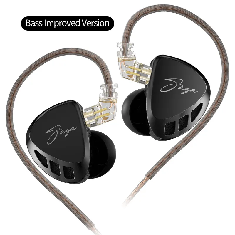 High-fidelity wired in-ear headphones with bass tuning and detachable cable
