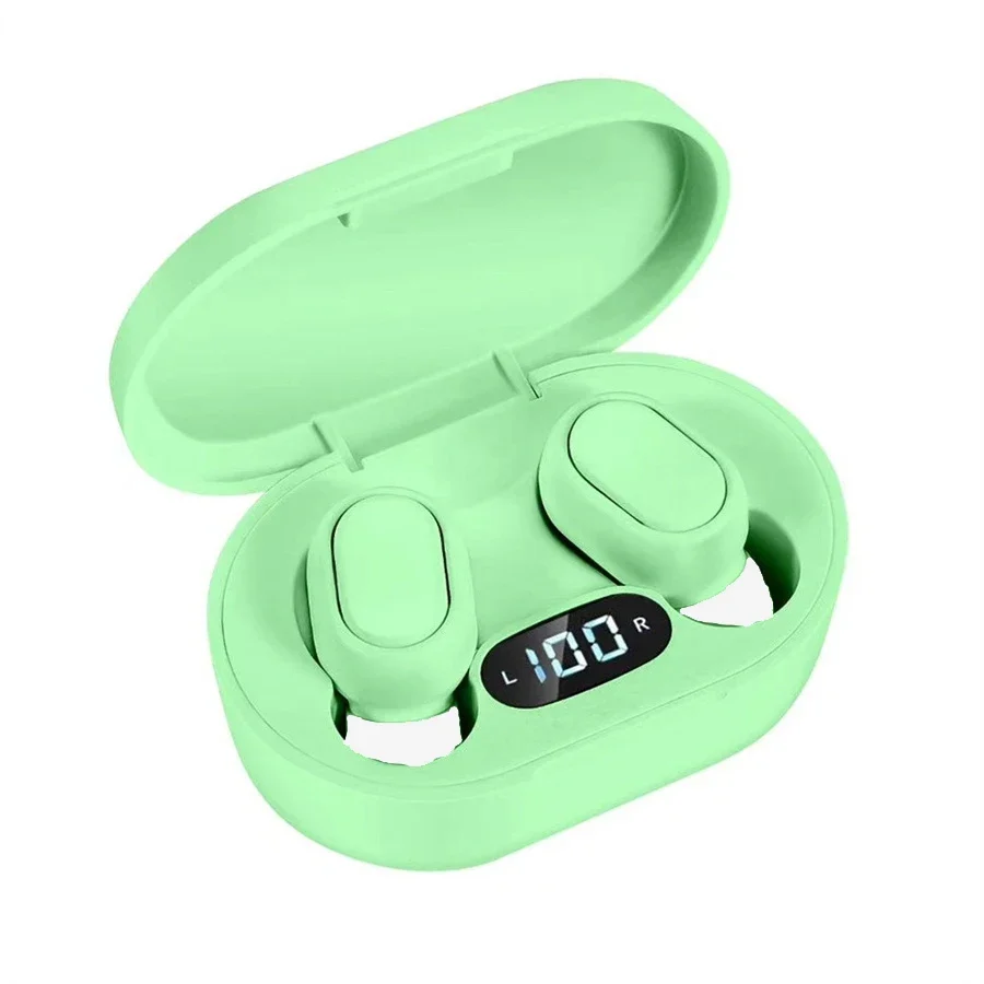Wireless Bluetooth earbuds with in-ear design and built-in microphone