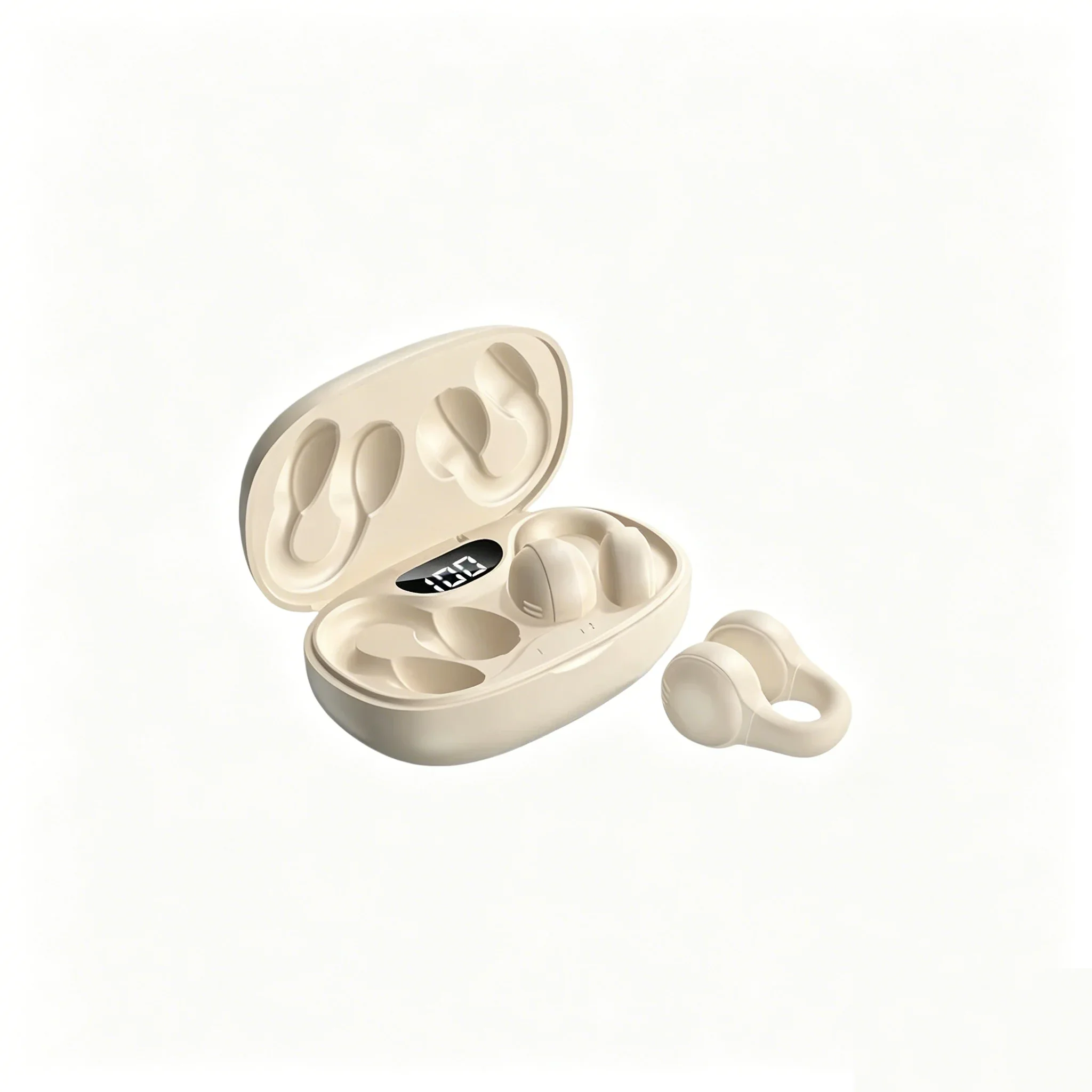 Bone conduction clip‑on earphones for open‑ear listening