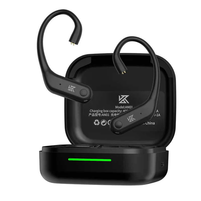 Wireless ear-hook earbuds with active noise cancellation and LDAC support