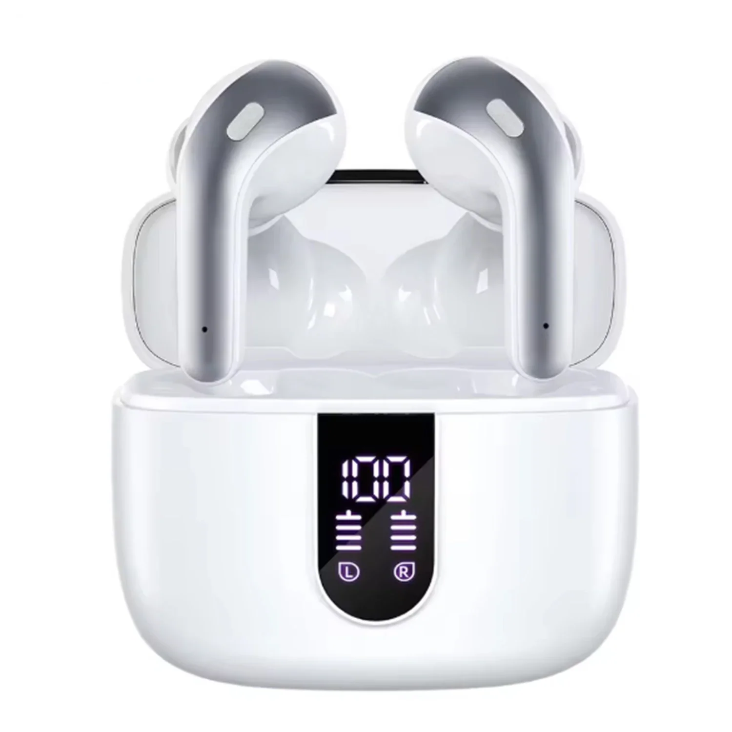 LED display in-ear headphones with Hi-Fi stereo sound and 480mAh battery