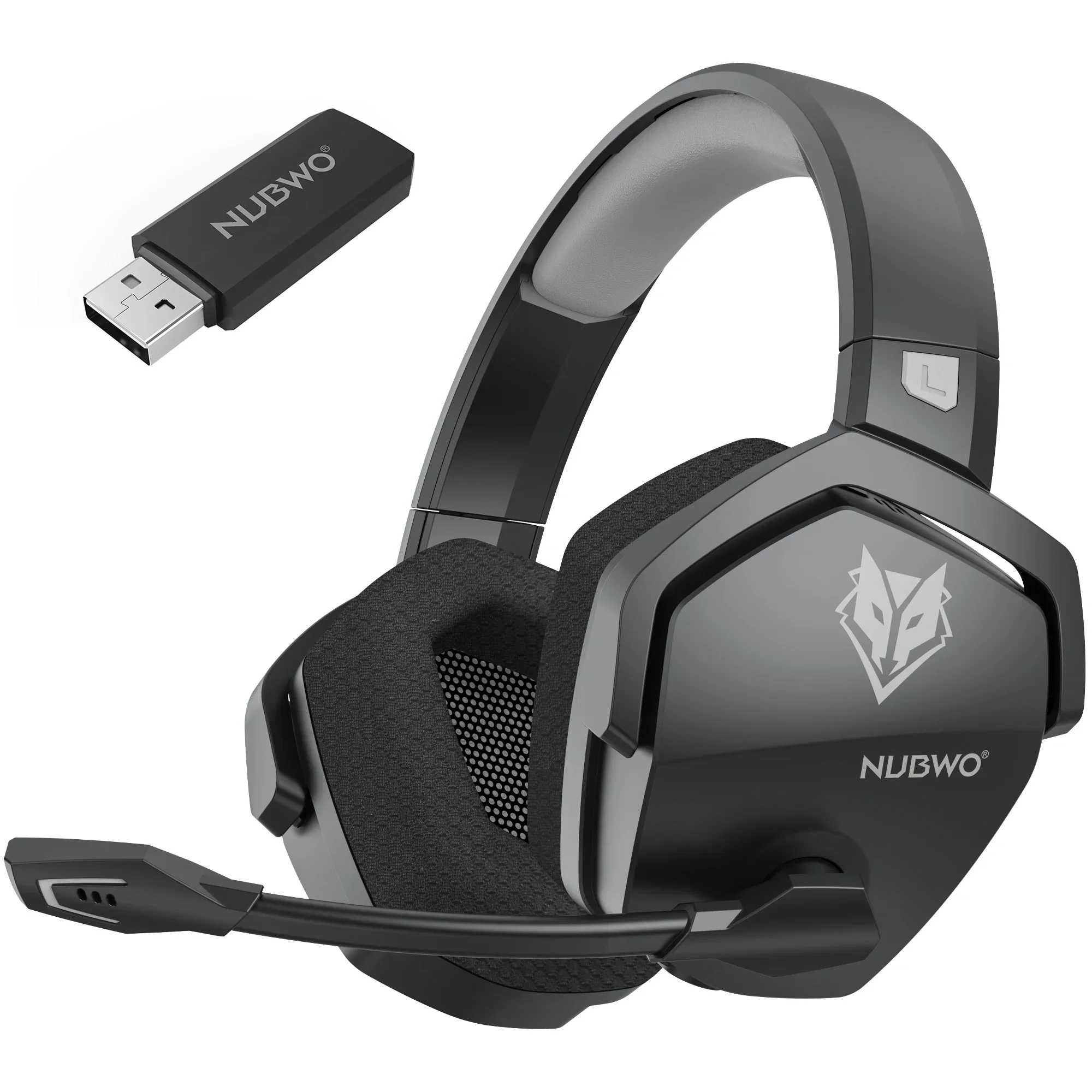 Dual-mode wireless gaming headset compatible with PS5, PC, and Switch