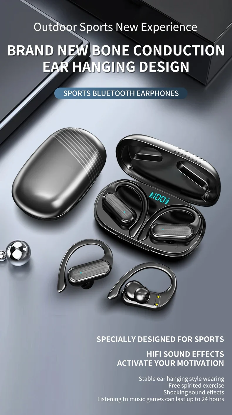 Lightweight Bluetooth Stereo Headset with Touch Controls for Calls and Media