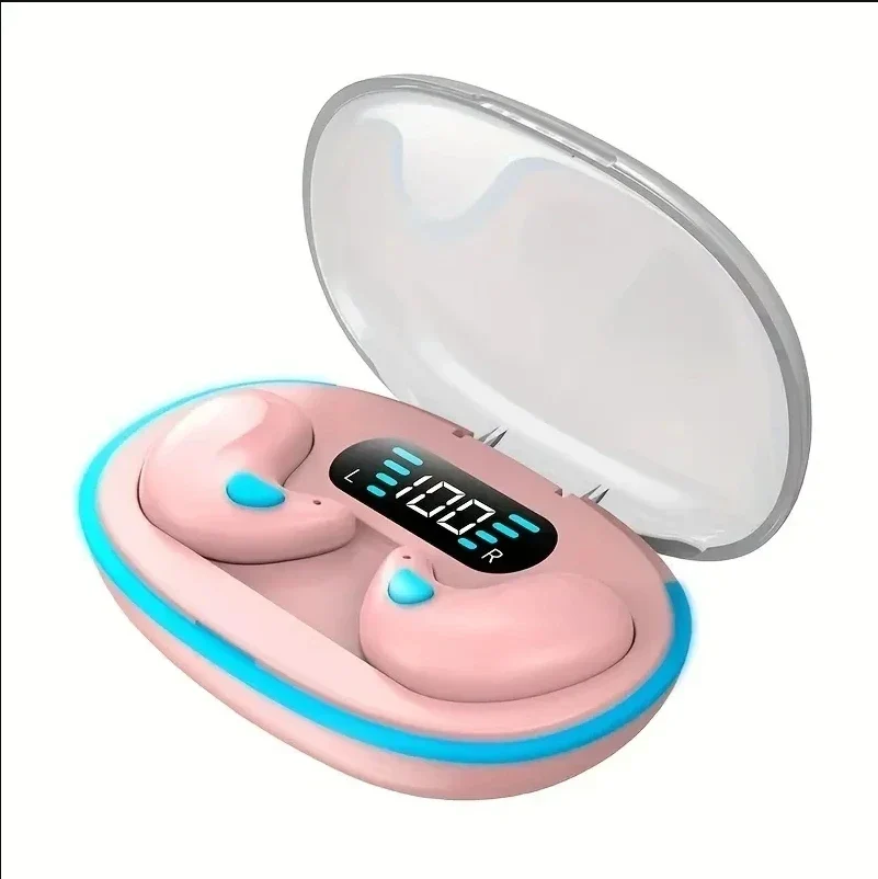 Ultra-Slim True Wireless Earbuds for Sleep and Sport – Bluetooth Stereo Headphones with Built-in Mic