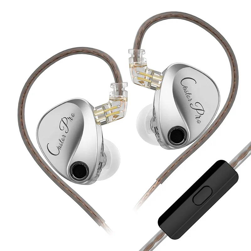 Dual-driver wired in-ear earphones with tunable bass and clear sound