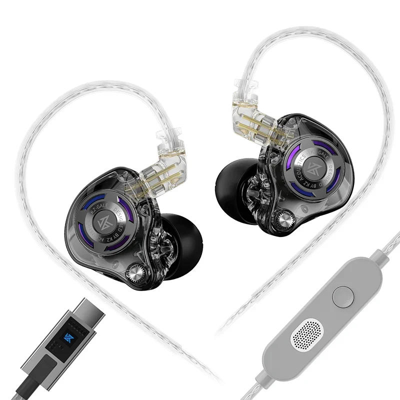 Gaming in-ear earphones with high-fidelity audio and dual microphones