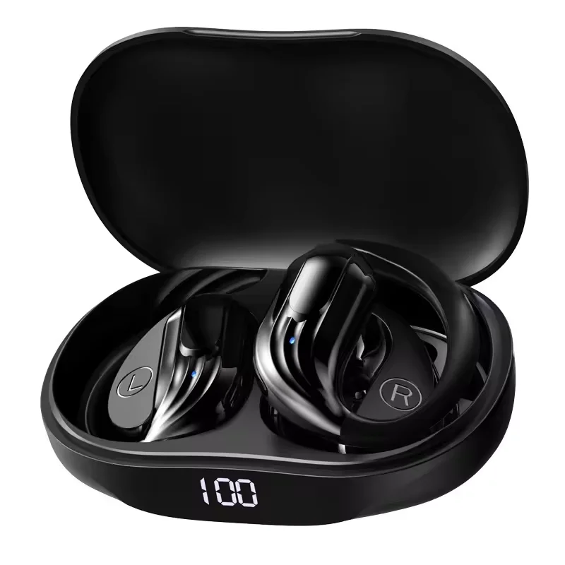 Wireless Bluetooth 5.4 earbuds with button controls and built-in mic