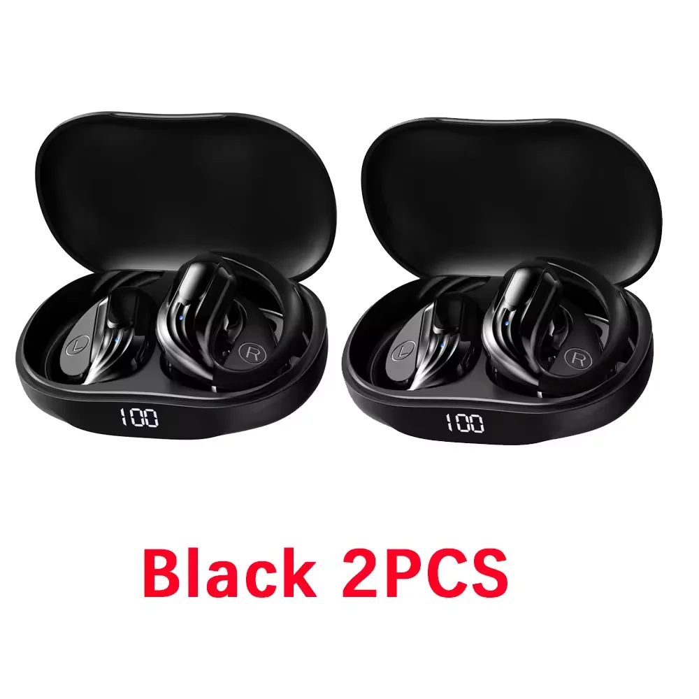 Wireless Bluetooth 5.4 earbuds with button controls and built-in mic