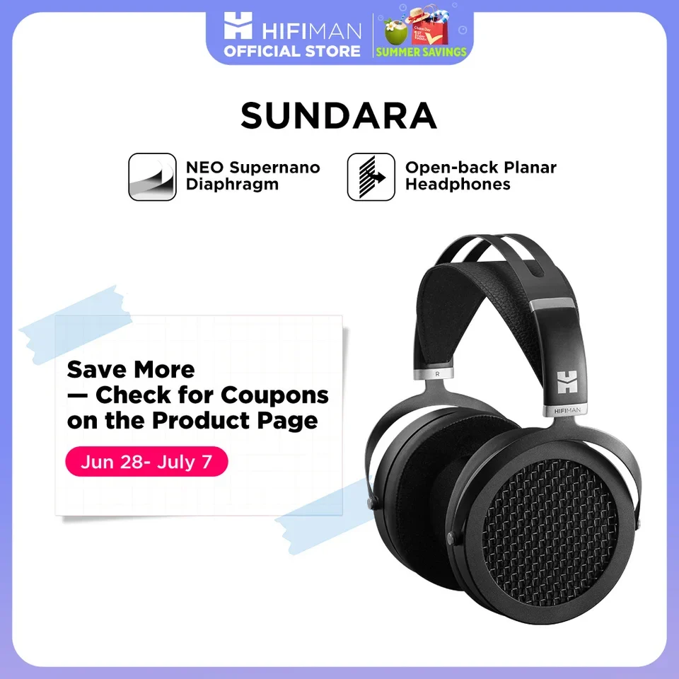 Over-ear planar magnetic headphones with premium metal casing for immersive sound