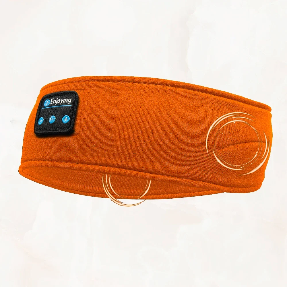 Wireless Bluetooth headband with built‑in earphones and sleep mask