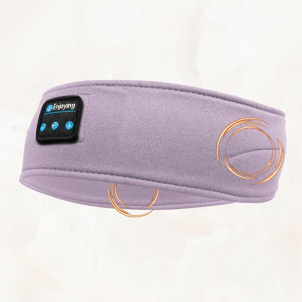Wireless Bluetooth headband with built‑in earphones and sleep mask