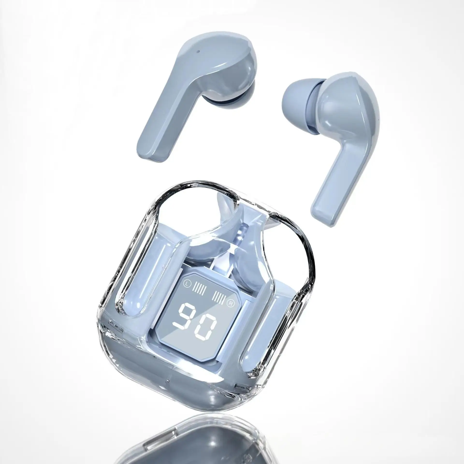 Wireless Bluetooth Earbuds with Noise Cancelling, Hi-Fi Stereo and Digital Display