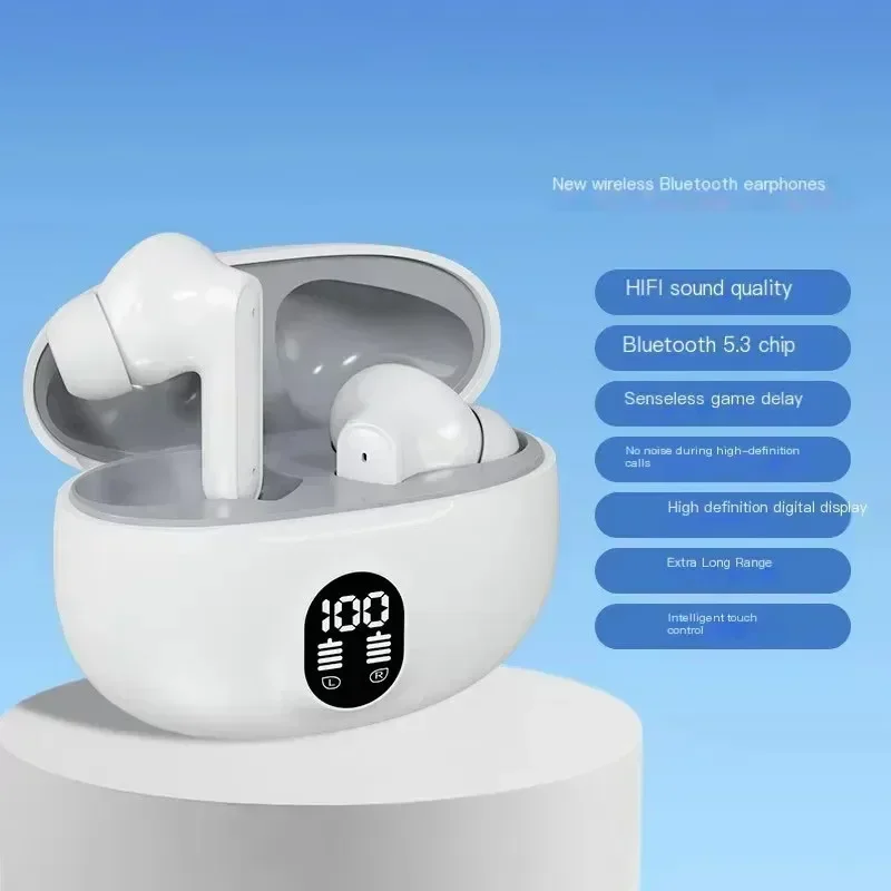 Wireless Bluetooth headphones with active noise reduction for gaming