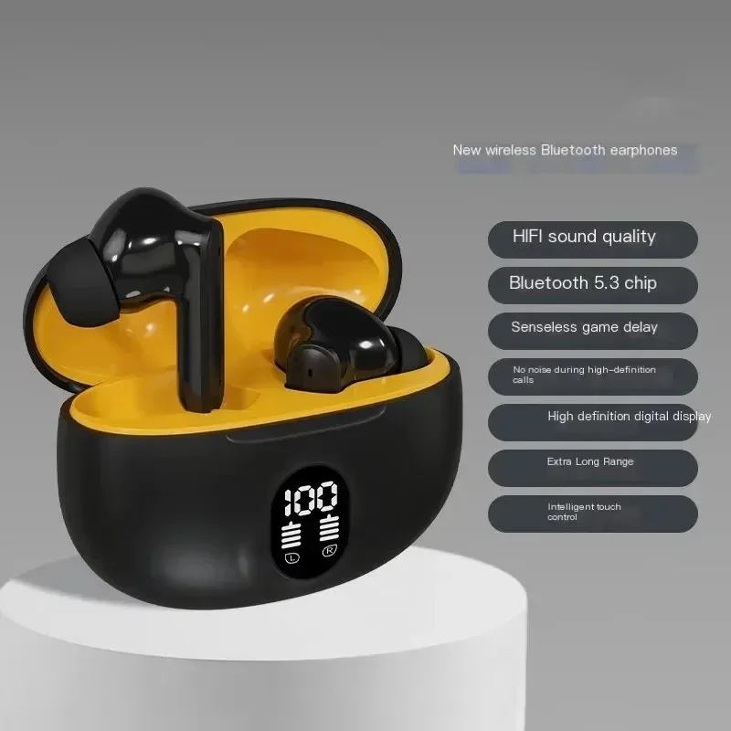 Wireless Bluetooth headphones with active noise reduction for gaming