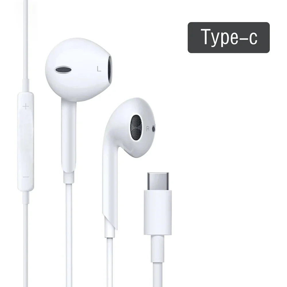 High-fidelity wired headset with Type-C and 3.5mm connectivity for phones and tablets