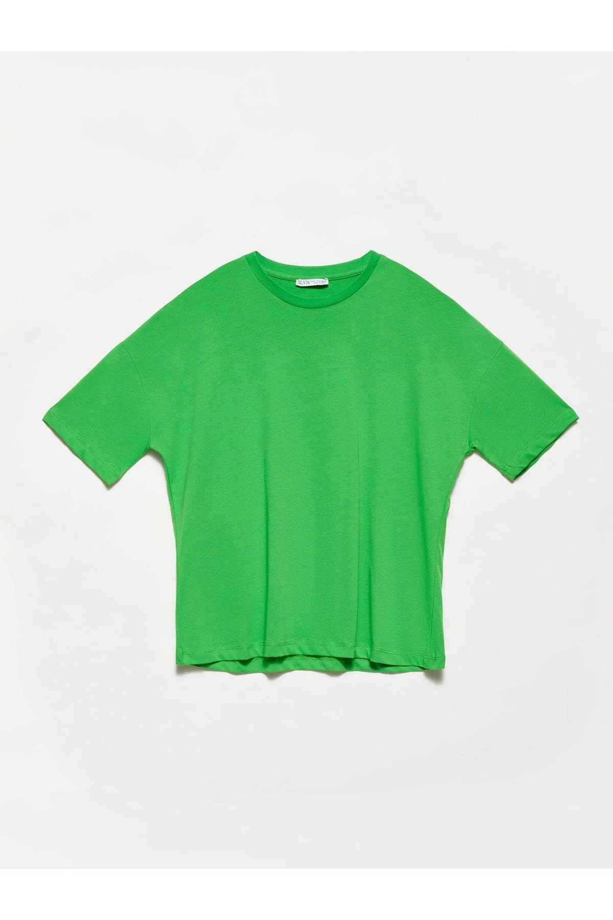 Women's light green cotton basic t-shirt