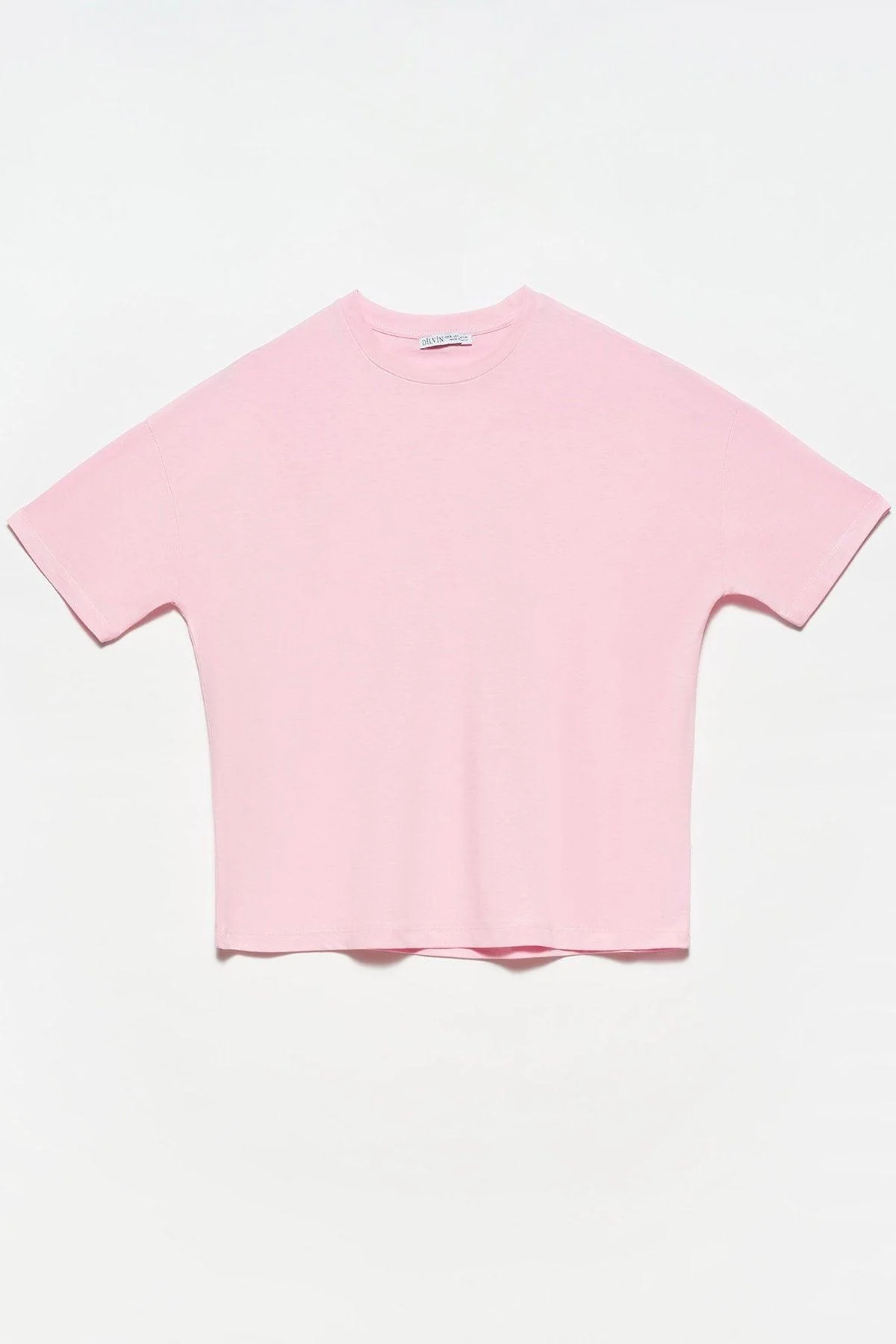 Light pink women's classic cotton crew neck t-shirt
