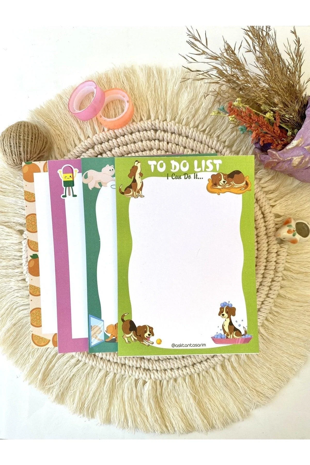 A6 size colored notepad with 50 sheets and 10 pack display
