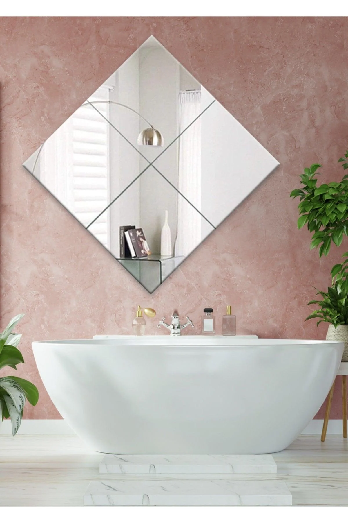 4-Piece 30 cm Square Mirror Set
