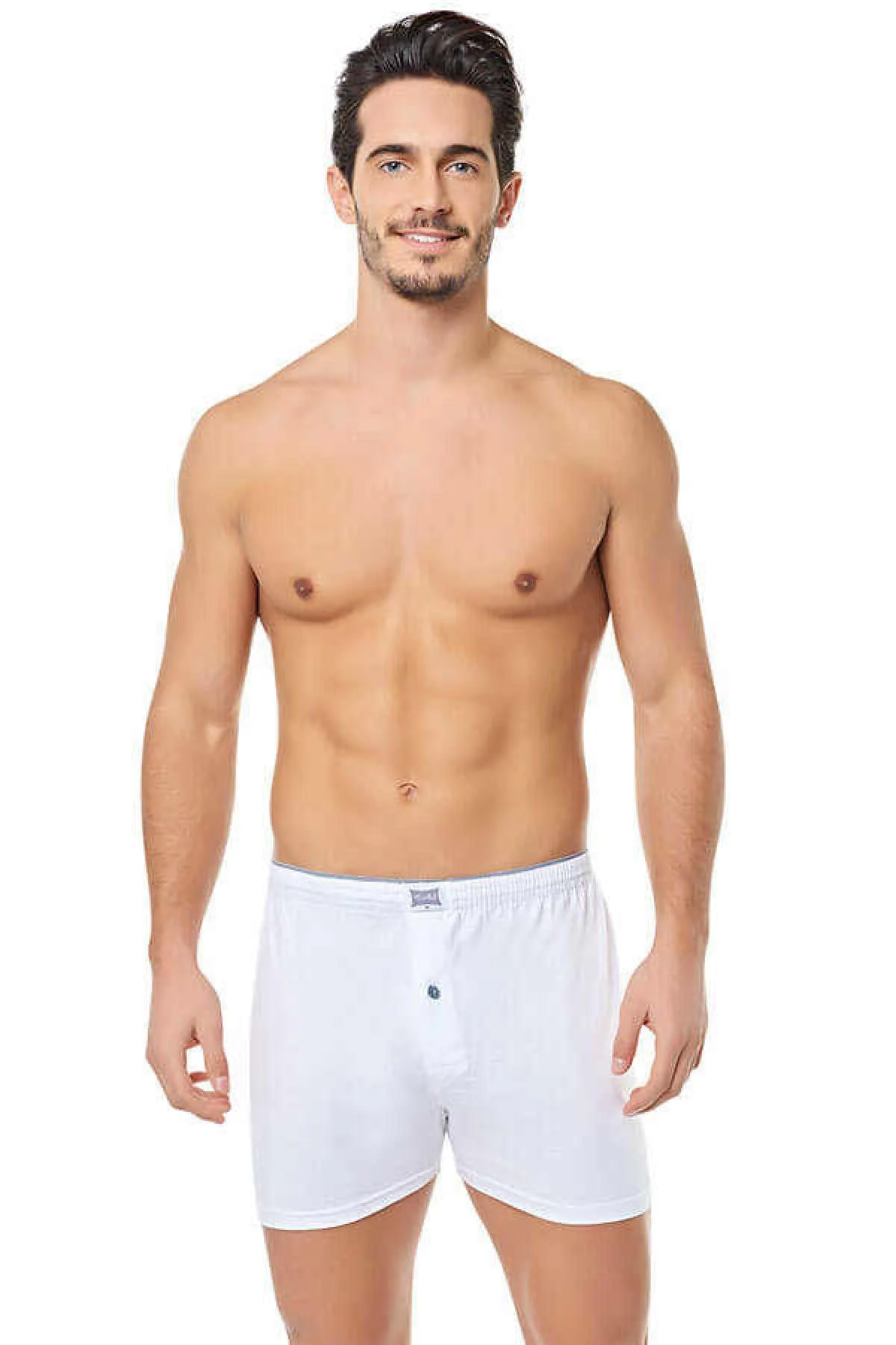 Men's White Combed Cotton Boxer Shorts - Set of 4, Sanforized for Durability