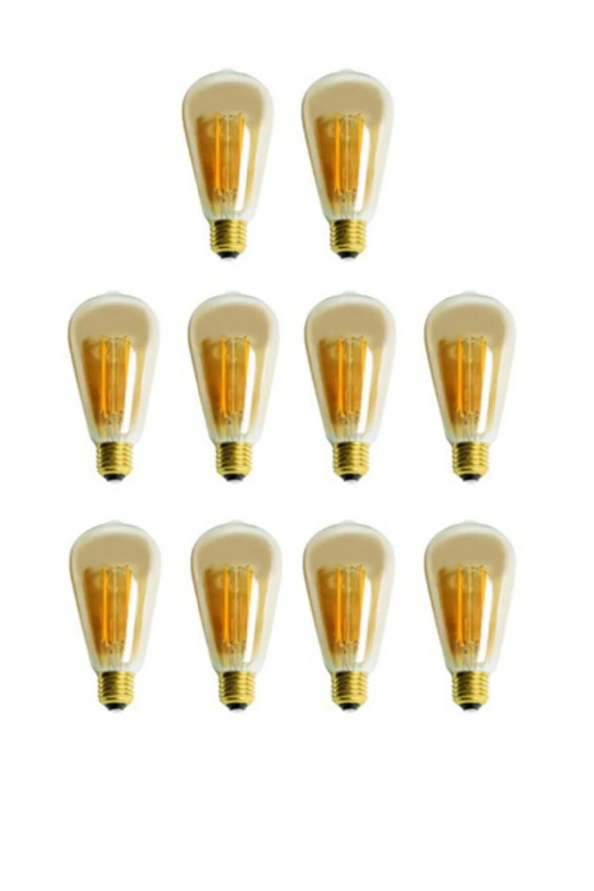 10-Pack 9W LED Filament Bulbs with E27 Socket