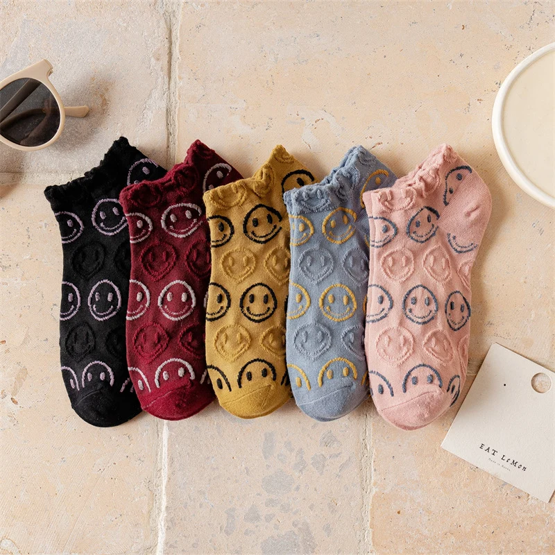 5-Pack Soft Embossed Court Socks